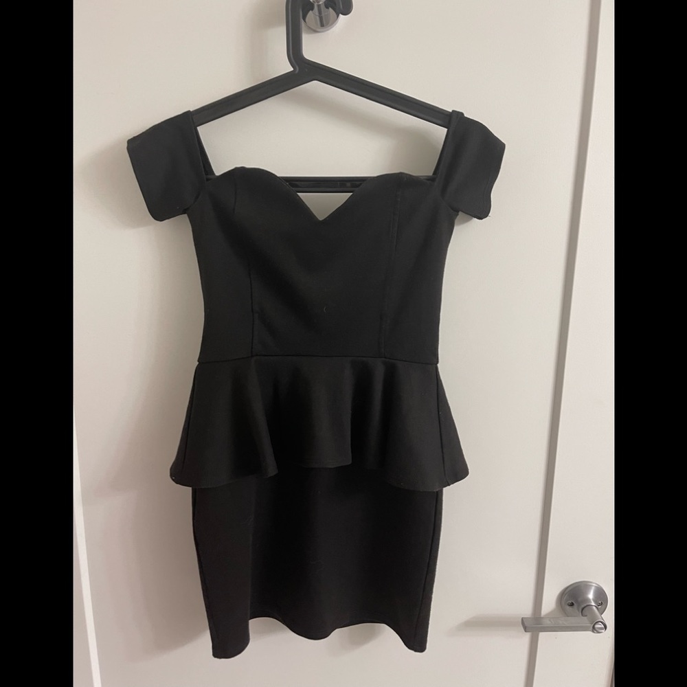 Bardot Peplum Bodycon Dress